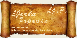 LJerka Popović vizit kartica